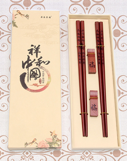 祥和中國福字兩筷兩架