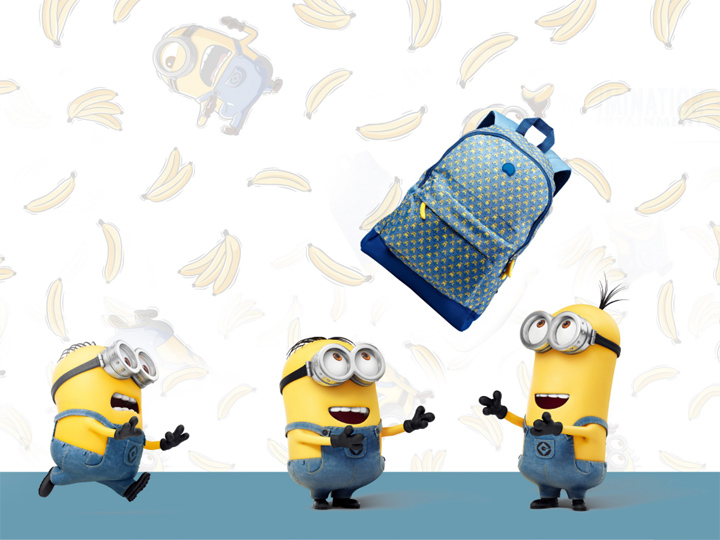 法國品牌DELSEY&MINIONS休閑背包、小黃人背包