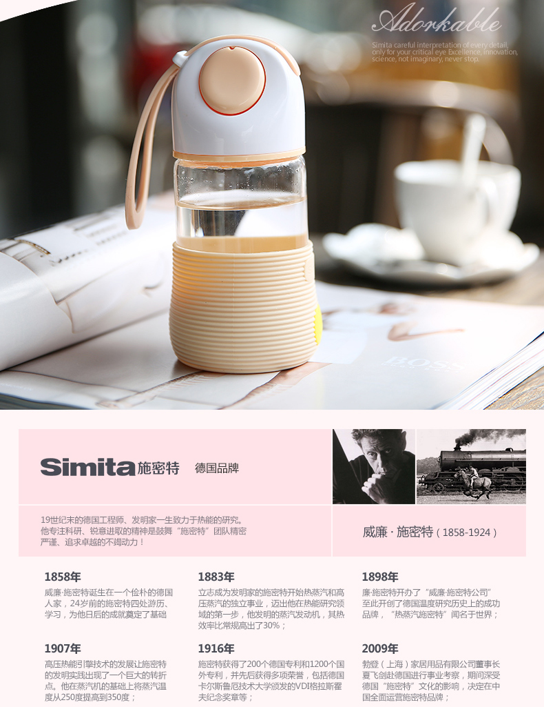 創(chuàng)意加厚可愛(ài)單層玻璃杯