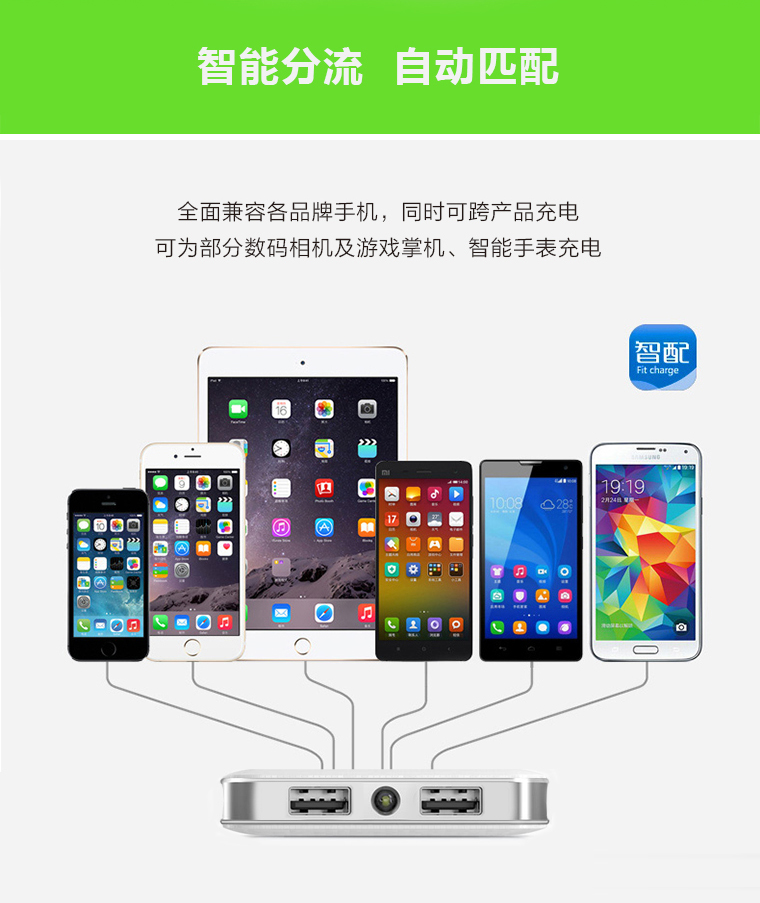 年-移動無線充，移動電源無線充電器適用于iPhone/三星/安卓