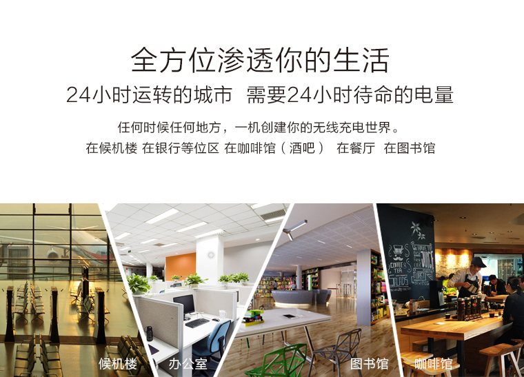 年-移動無線充，移動電源無線充電器適用于iPhone/三星/安卓