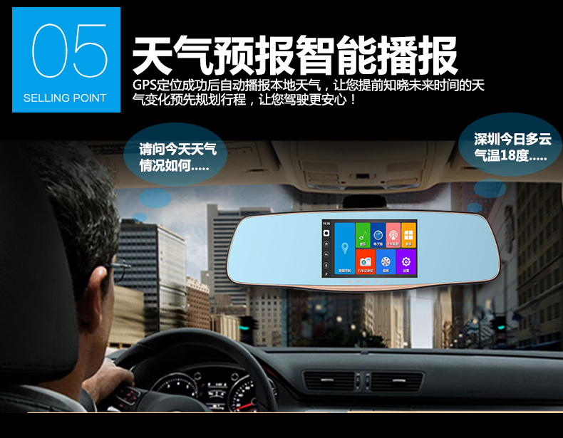 小霸王大屏人機(jī)互動(dòng)行車記錄儀
