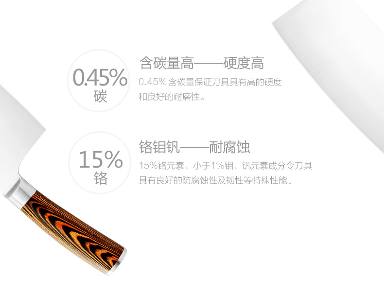 朗馬 德國(guó)高檔進(jìn)口不銹鋼廚房套刀刀具 鉬釩鋼菜刀套裝四件套