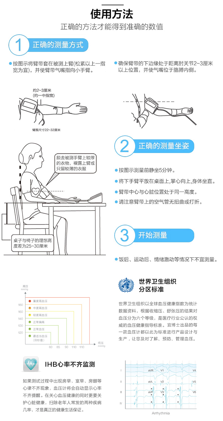 宜博士電子血壓計(jì) 高清大屏語音款血壓儀