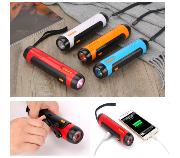行者5合1汽車工具（手電筒、移動電源、FM收音機、防盜報警器）