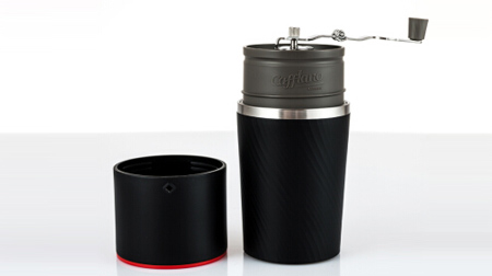 韓國原裝Cafflano Klassic迷你研磨手沖咖啡壺不銹鋼隨行杯 便攜式戶外咖啡機 黑色